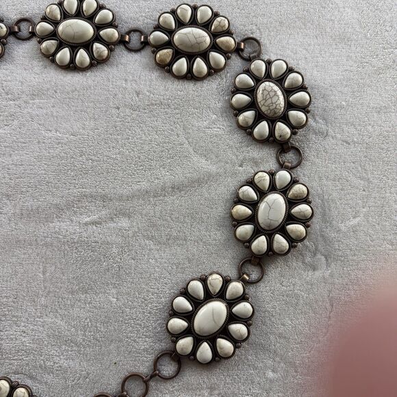 Angel Ranch Western Womens Belt Conchos Bronze Stones Boho Western Hippie Gypsy main image 14